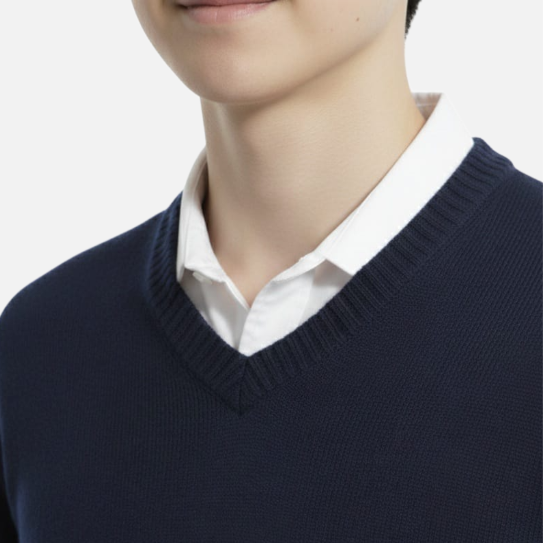 Classo Navy Blue School Sweater for Boys & Girls | Warm Daily Wear Uniform