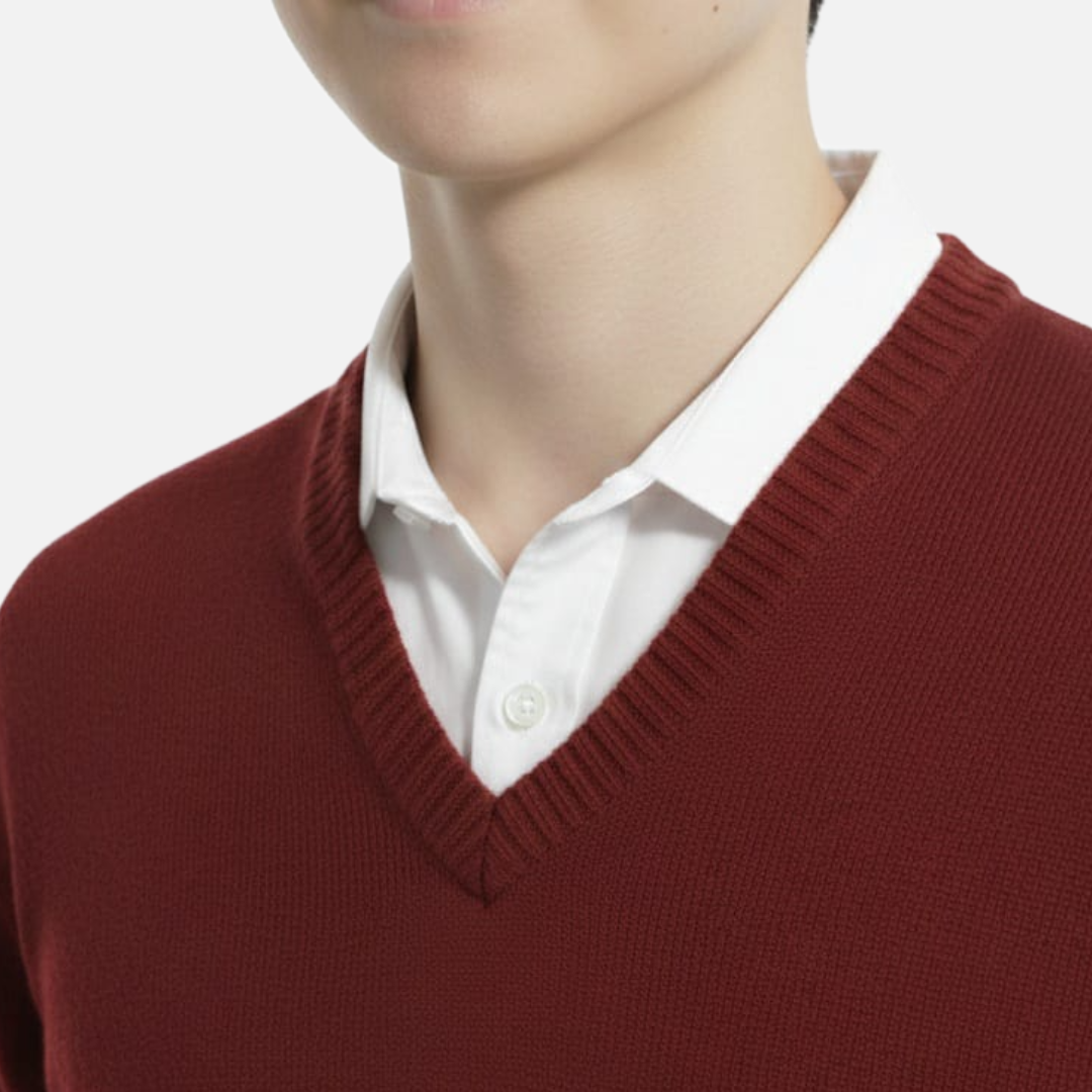 Classo Maroon School Sweater for Boys & Girls | Durable Winter Uniform