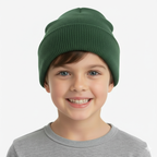 Green Kids Winter Woolen Cap – Warm Beanie Hat for Boys & Girls