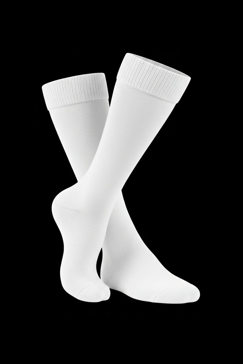 White Cotton School Socks for Students | Regular Fit