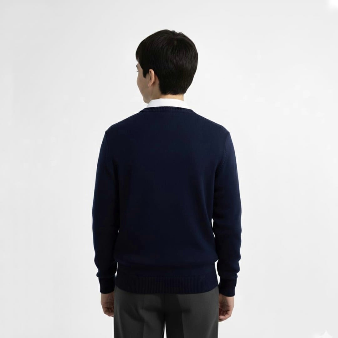 Classo Navy Blue School Sweater for Boys & Girls | Warm Daily Wear Uniform
