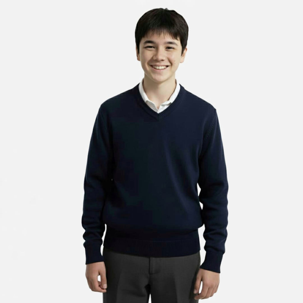 Classo Navy Blue School Sweater for Boys & Girls | Warm Daily Wear Uniform