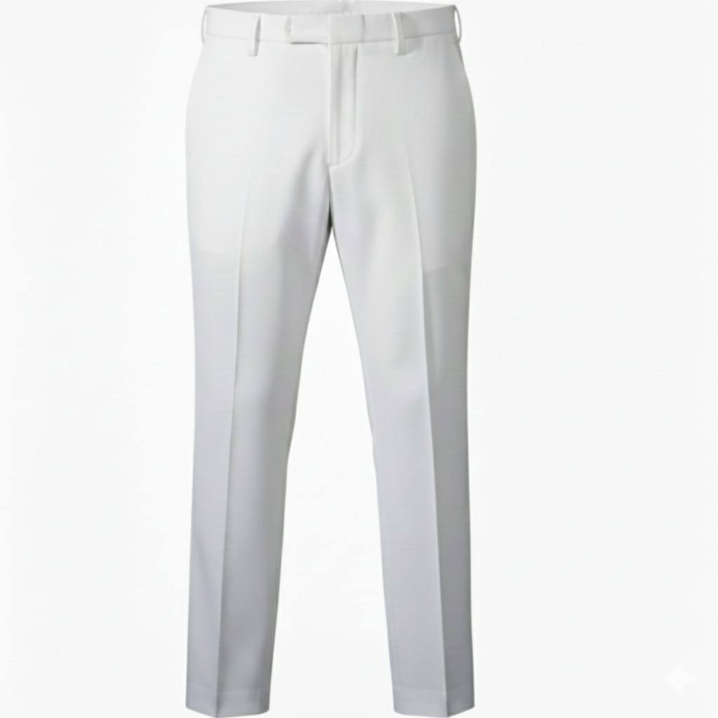 White School Uniform Pants for BOYS | Comfortable Polyester Trousers.