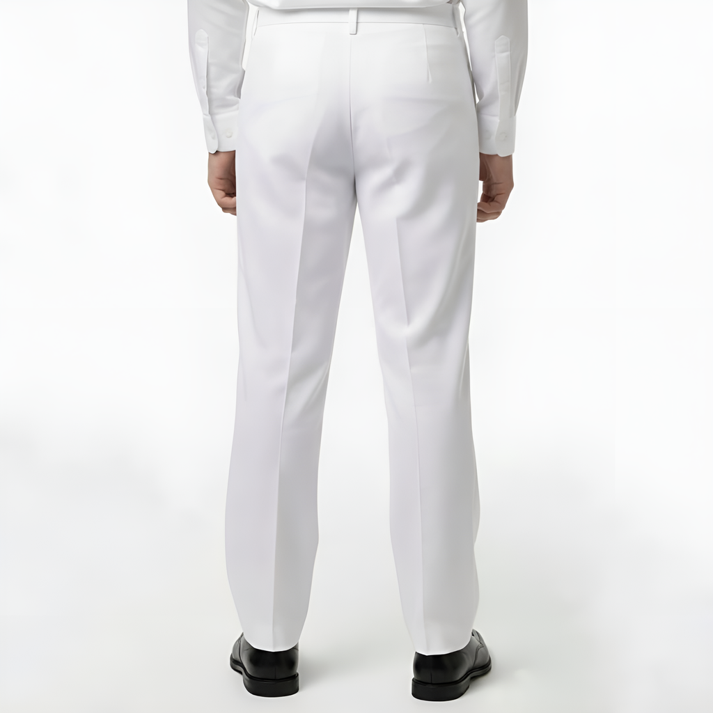 White School Uniform Pants for BOYS | Comfortable Polyester Trousers.