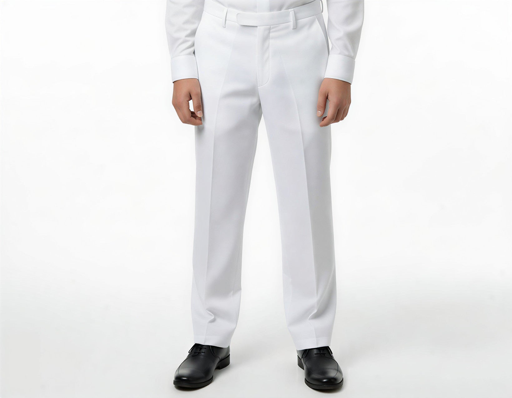 White School Uniform Pants for BOYS | Comfortable Polyester Trousers.