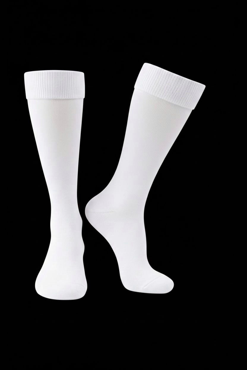 White Cotton School Socks for Students | Regular Fit