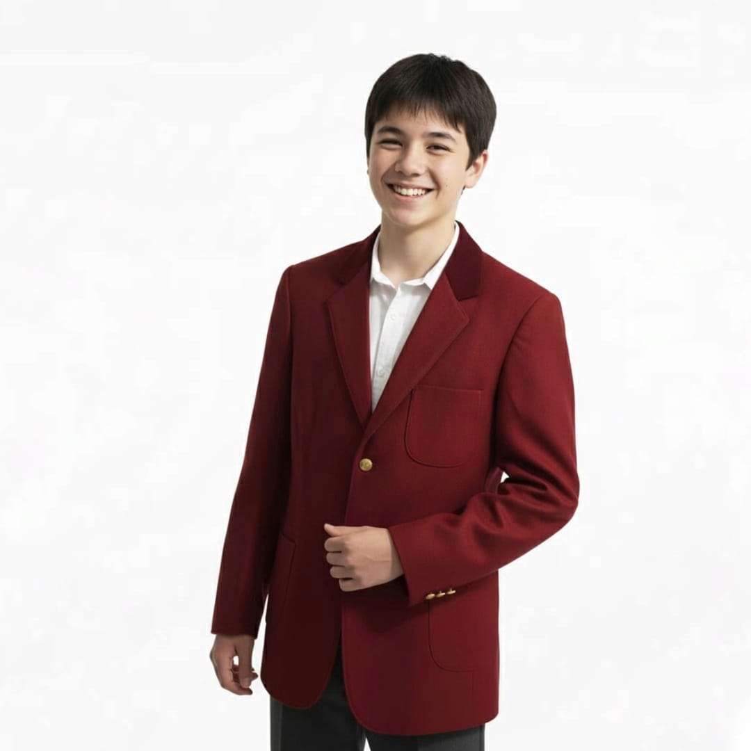 Classo Maroon School Blazer for Boys & Girls | Durable Daily Wear Uniform