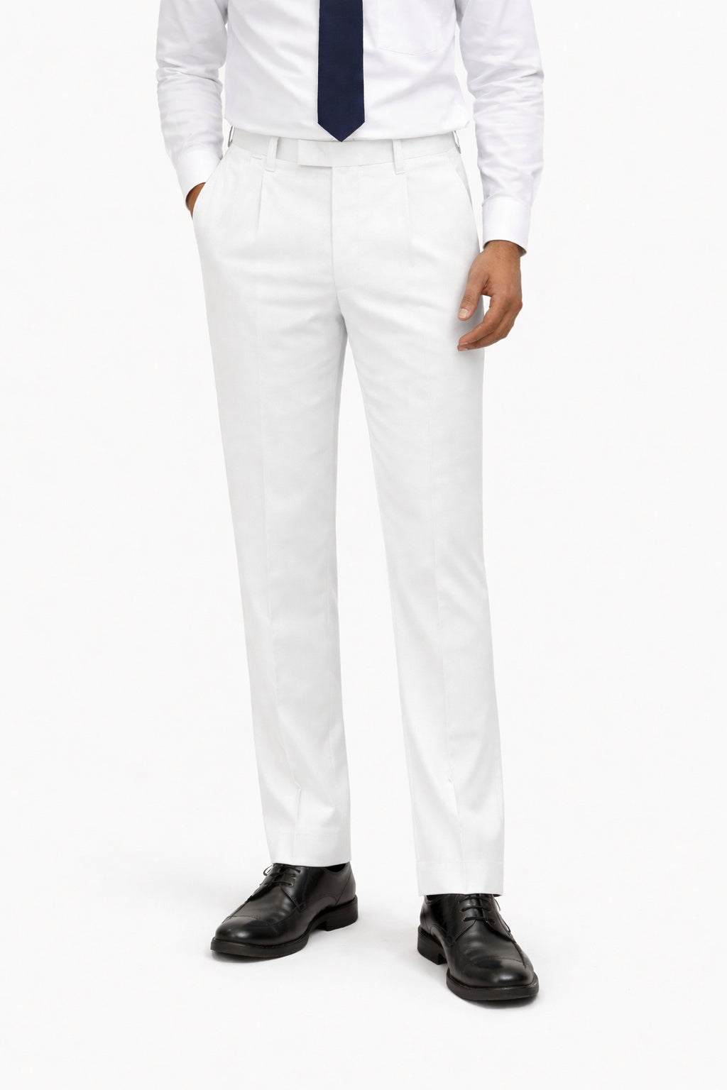 White School Uniform Pants for BOYS | Comfortable Polyester Trousers.