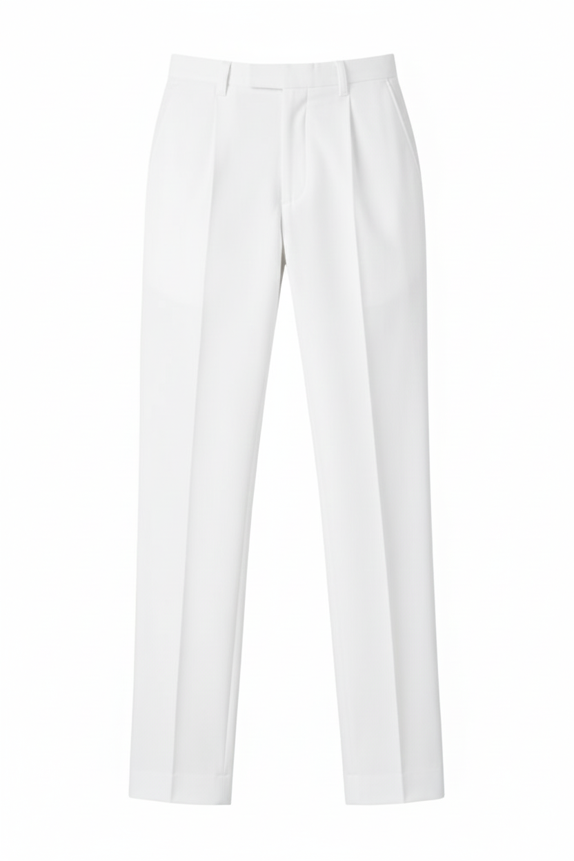 White School Uniform Pants for BOYS | Comfortable Polyester Trousers.