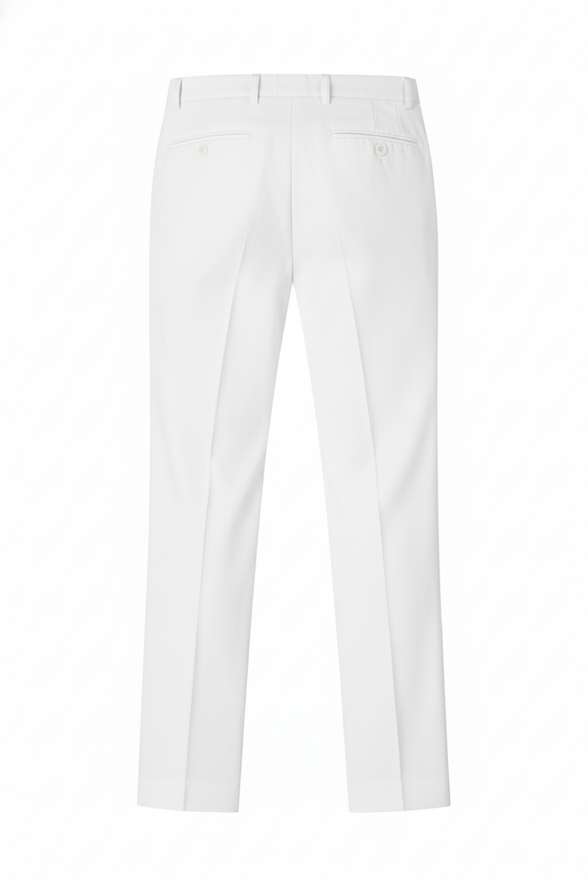 White School Uniform Pants for BOYS | Comfortable Polyester Trousers.